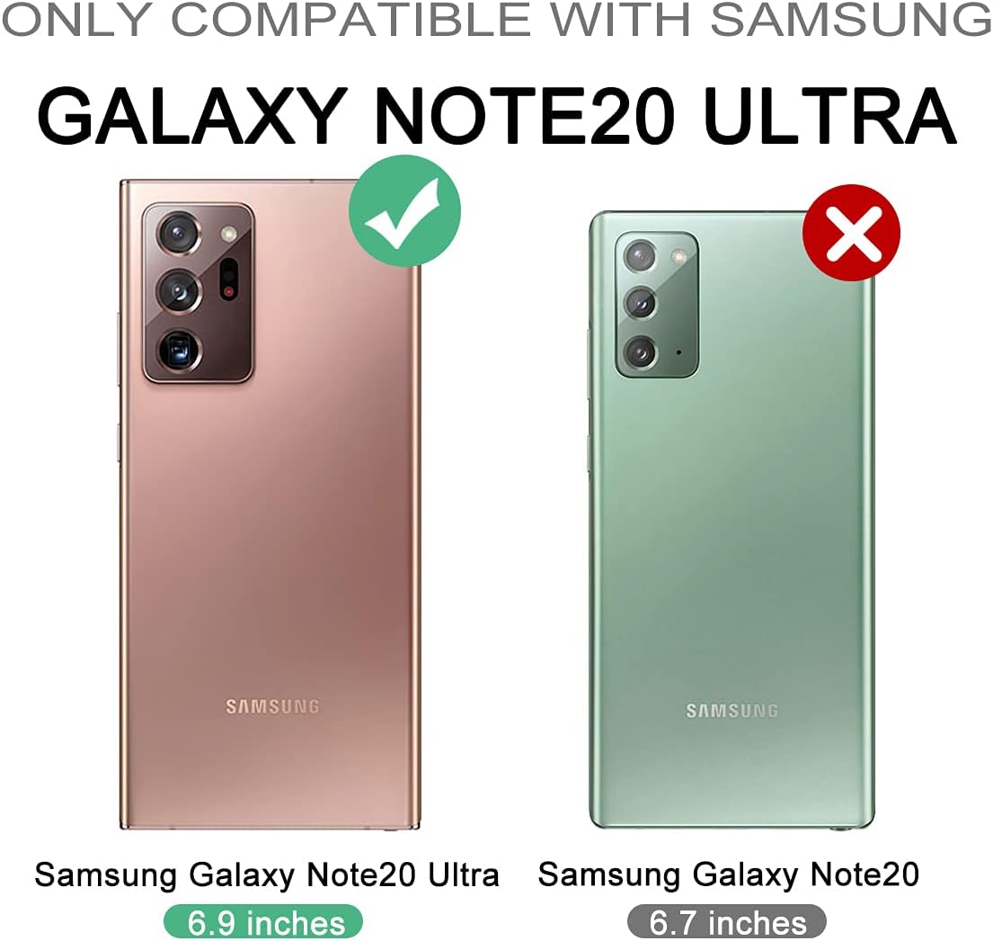 Dexnor for Samsung Galaxy Note 20 Ultra 5G Case, [Built in Screen Protector and Kickstand] Heavy Duty Military Grade Protection Shockproof Protective Cover for Galaxy Note 20 Ultra (Rose Gold)