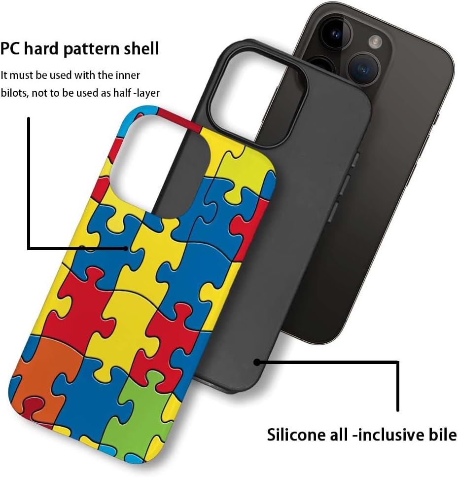 SEized Case Compatible with for iPhone 12 Pro Max,Color Puzzle Autism Phone Case for Girl Women Boy Men,Durable Protection Case for iPhone 12 Pro Max