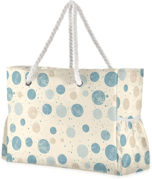 senya Large Beach Bags Totes Swim Canvas Tote Shoulder Bag Water Resistant Bags for Gym Travel Daily