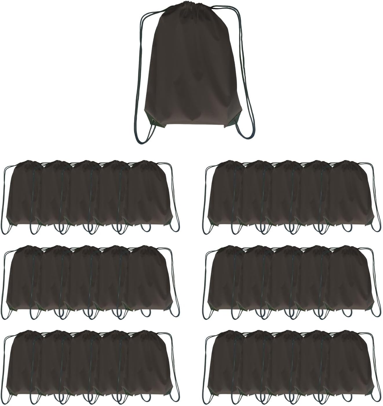 Drawstring Backpack Bulk 30 packs Draw String Backpack Bags DIY Gym Sports trip Traveling Yoga ride Pedestrianism Cinch Bag Sackpack Drawstring (black)