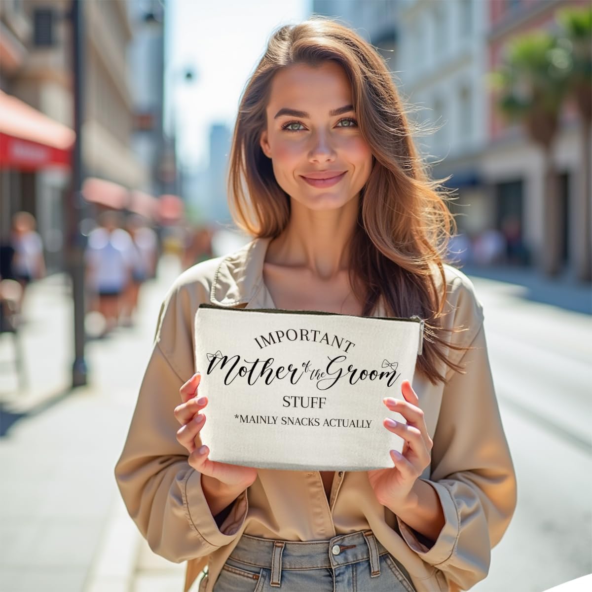 Mother of The Groom Gifts Wedding Gift Ideas Marriage Gifts Makeup Bag Cosmetic Bag for Women Female Friend Coworker Bridal Shower Wedding Gifts Just Married Gifts Newlywed Gift Married Couple Gifts