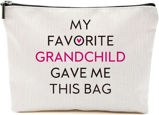 Gifts for Grandma Makeup Bag, Funny Cosmetic Bag Grandmother Gifts for Granny Nana Gigi Appreciation Grandma Gift, Mothers Day Christmas Birthday Gift, Makeup Pouch Toiletry Zipper Bags Organizer