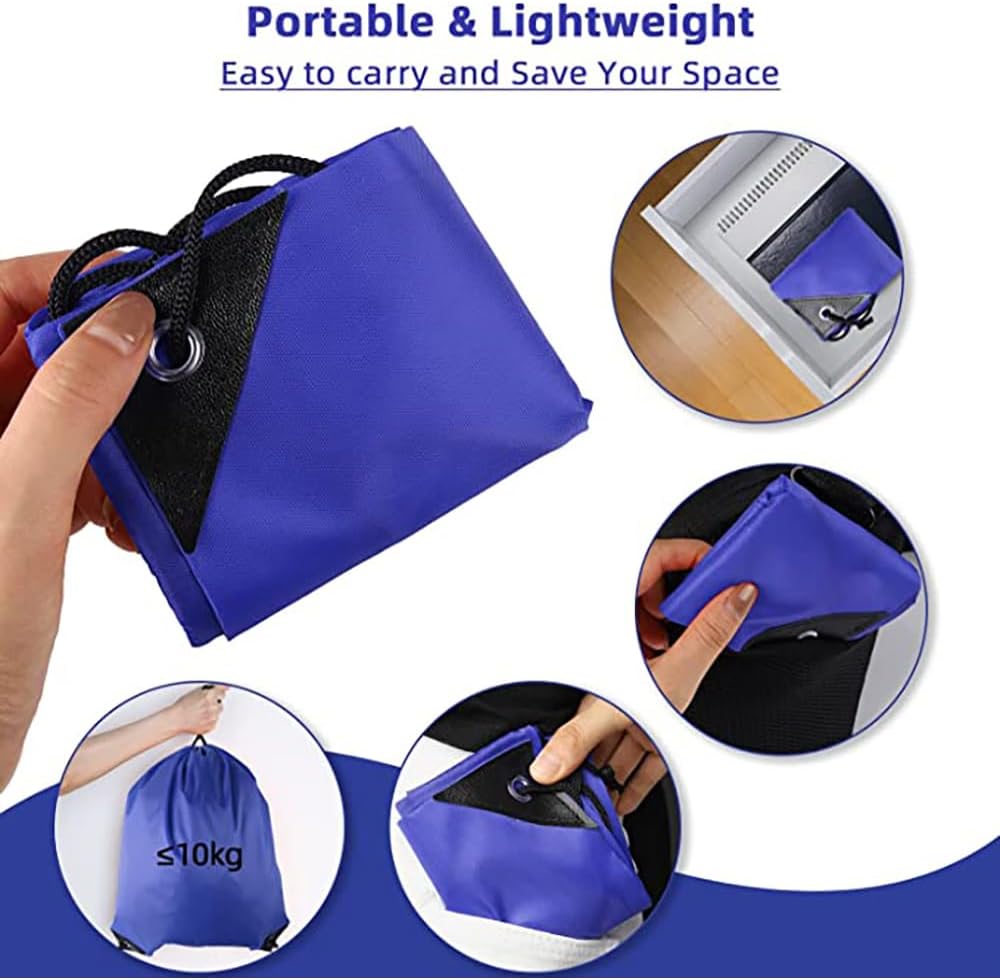 GoodtoU Drawstring Bags, Nylon Gym Bags with Cinch Sack - Drawstring Backpack for Sport, Traveling, Team (Blue, 48Pcs)