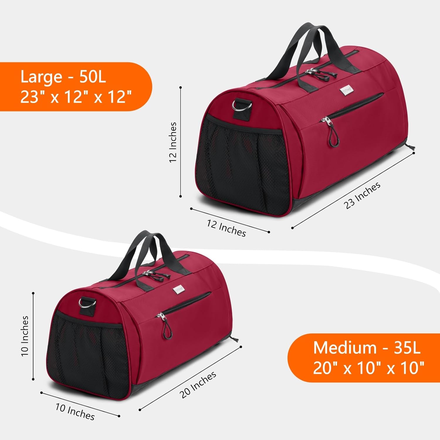 TOPDesign Gym Bag for Women & Men, Unisex Duffel Bag with Shoe Compartment & Wet Pocket for Travel