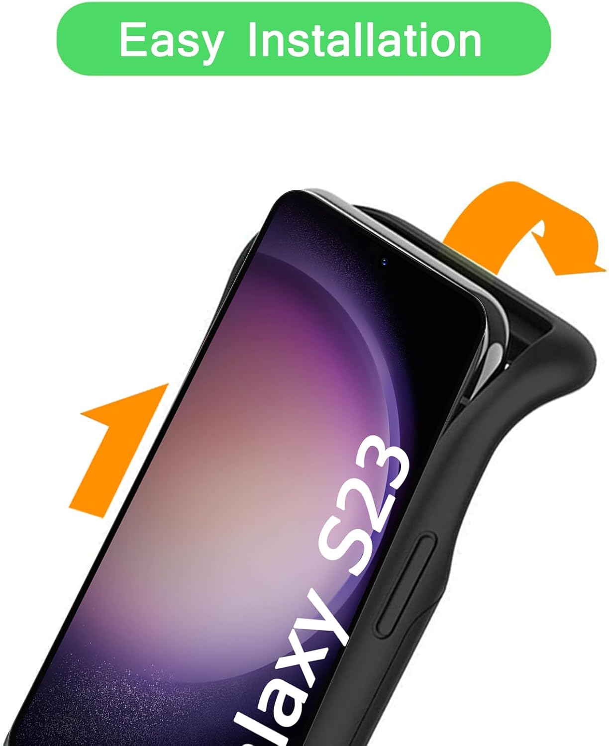 Battery Case for Galaxy S23,[10000mAh] Large Capacity Slim Portable Protective Fast Charging Case Battery Case Compatible with Galaxy S23(6.1inch) Wireless Charging Case with Carplay-Black