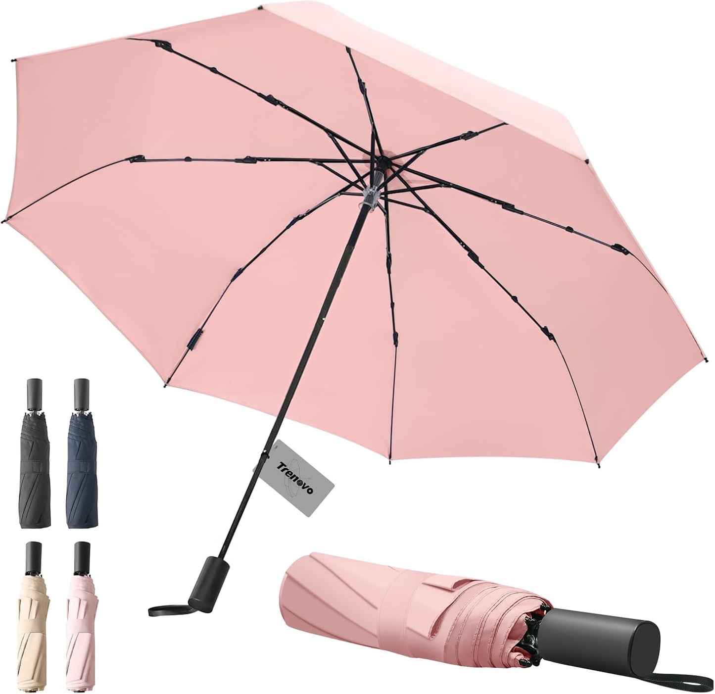 Compact Travel Umbrella, Small Pocket Mini Umbrella for Purse Wallet, UV Sun Rain Umbrellas for Backpack, Portable Folding Umbrellas for Women Kids
