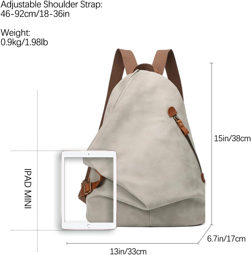 KL928 PU Leather Vintage Backpack – Large Casual Daypack Outdoor Travel Rucksack Hiking Backpacks