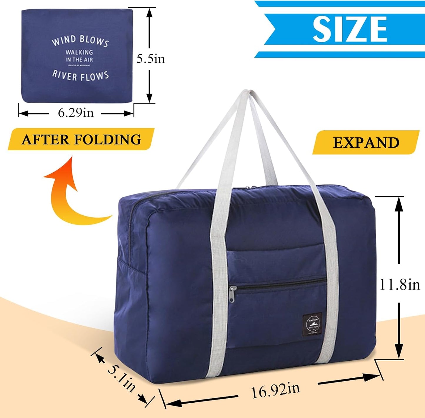 Foldable Travel Duffel Bag 2PCS Tote Carry on Luggage Bag Spirit Airlines Personal item Sports Gym Bag Water Resistant Weekender Overnight Bags for Women and Men (Pink+Blue)