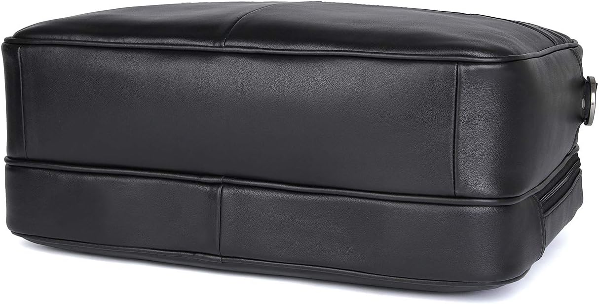 Polare 17'' Computer Briefcase Work Bag Business Case For Men With Full Grain Leather Fits 15.6'' Laptop