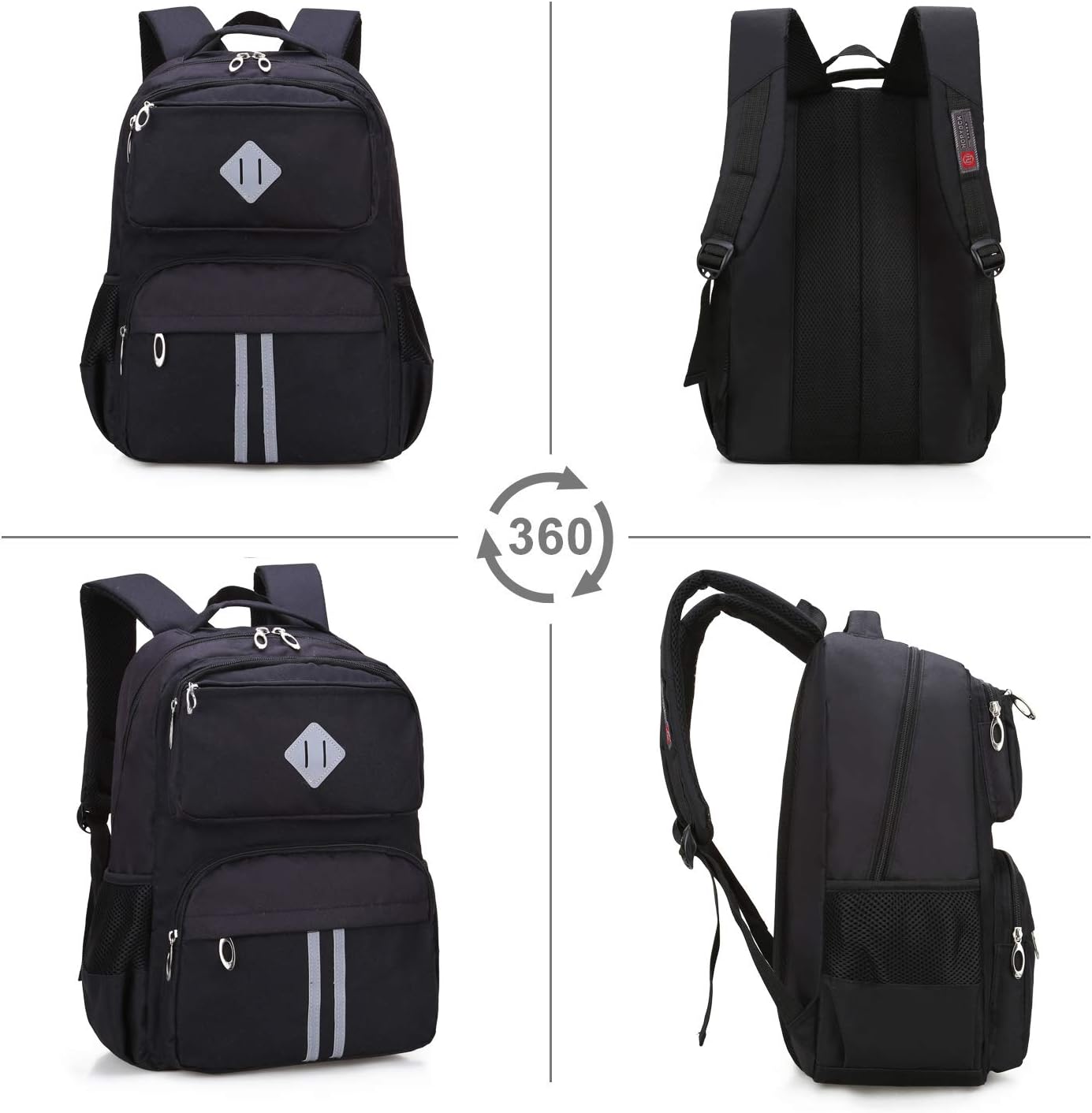 HOPYOCK-Kids Backpacks for Boys and Girls,Multi-Pocket Elementary and Middle School Backpack with Reflective Design,School Bags Fit for 6-16 Years Old