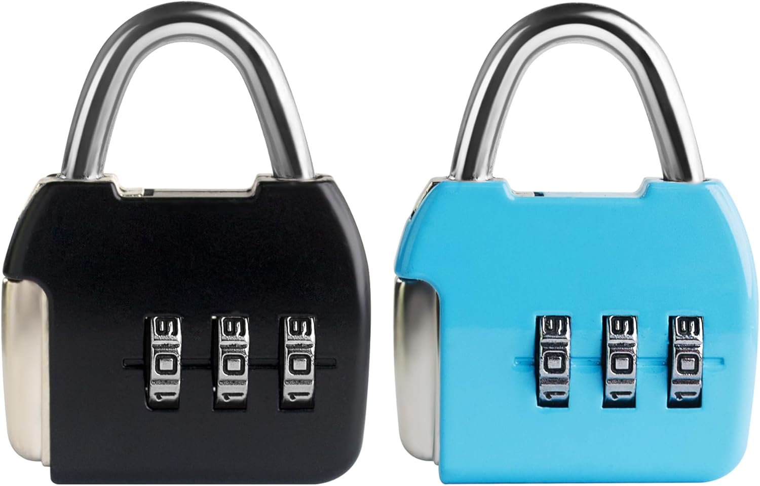 Small Combination Lock, 3 Digit Combo Luggage Locks, Travel Lock with Code, Small Padlocks for