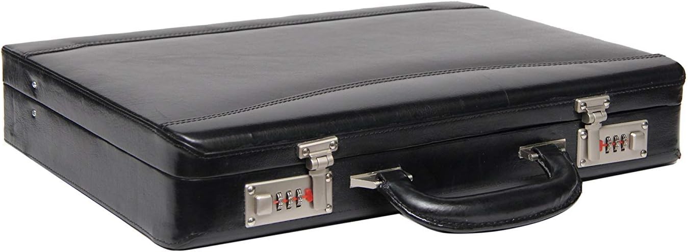 Full Grain Leather Briefcase Attache Case For Unisex Size L17xW3xH12 Inches Briefcase Bag