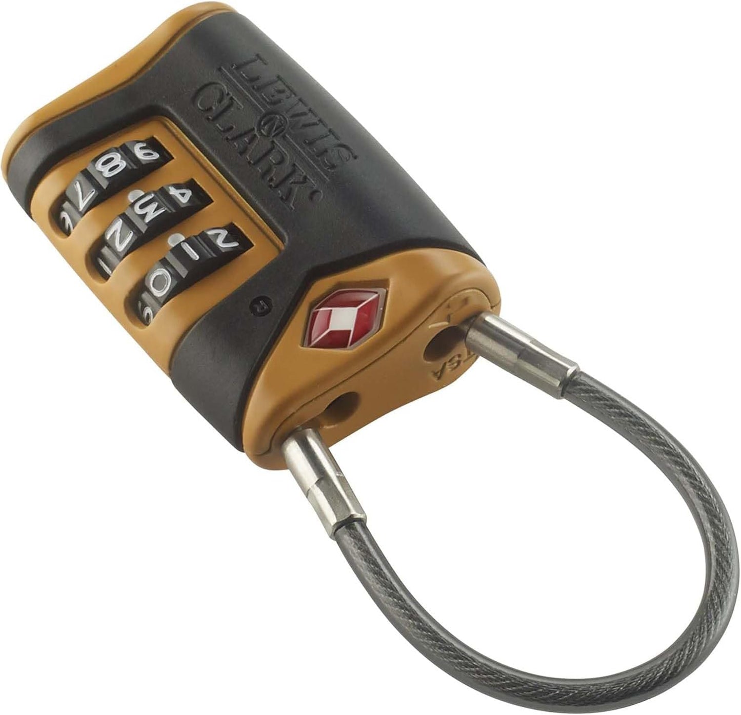 Lewis N. Clark TSA Cable Lock 2 Pack, Orange
