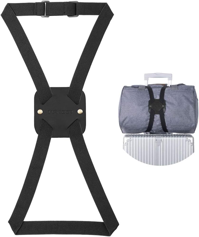 Luggage Straps for Suitcases,Travel Belt for Luggage Over Handle, Adjustable High Elastic Luggage Straps for Suitcases TSA Approved for Connecting Your Luggage (Black)