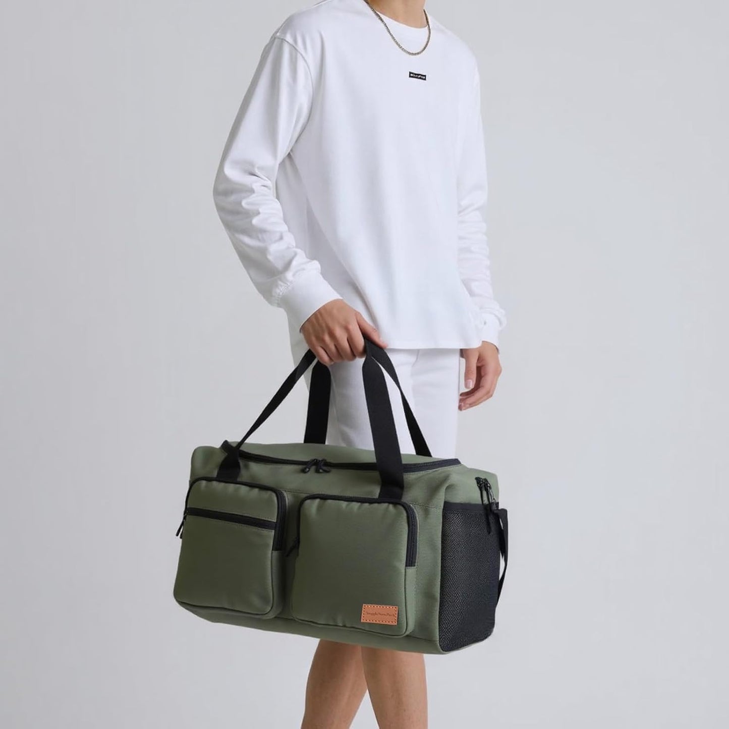 Travel Duffel Bags, Large Capacity Gym Bag for Men Women, Duffel Bag with Adjustable Strip for Travel, Airplanes, Sports(Green)