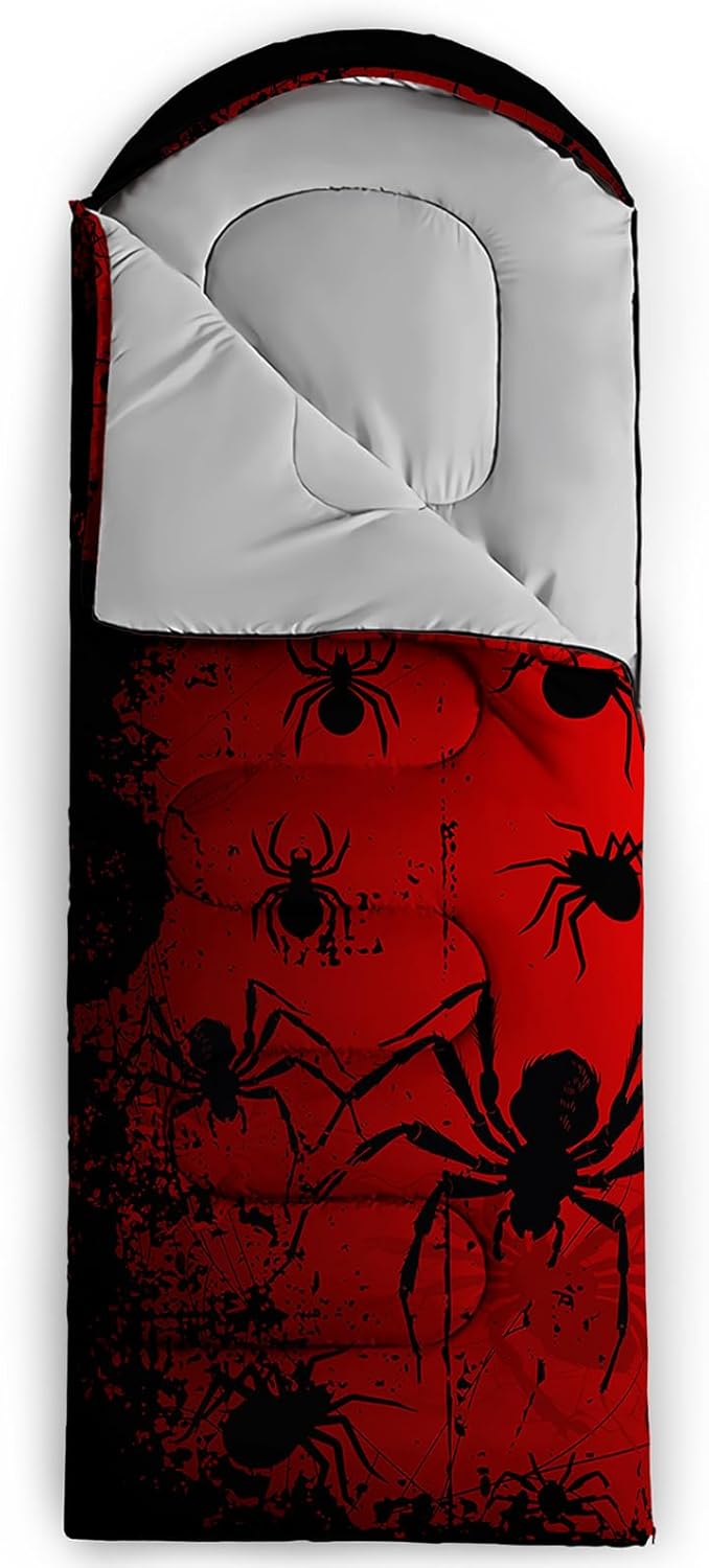 QOOMO Camping Sleeping Bags,3 Season Warm & Cool Weather,Lightweight,Waterproof Sleeping Bags for Adults & Kids,Traveling,and Outdoors,Camping Gear Equipment