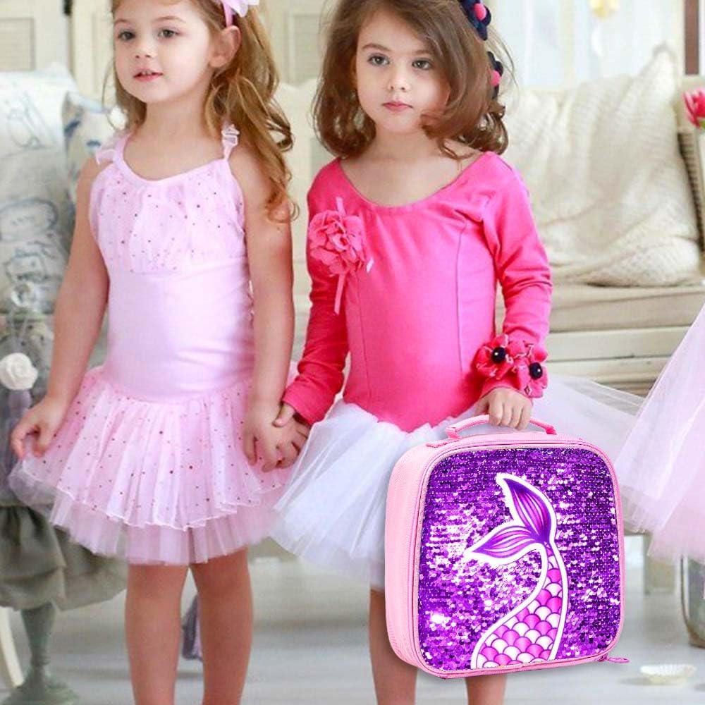 3PCS Kids Backpacks for Girls, 16" Little Kid Preschool School Bookbag and Lunch Box - Unicorn/Mermaid/Flamingo
