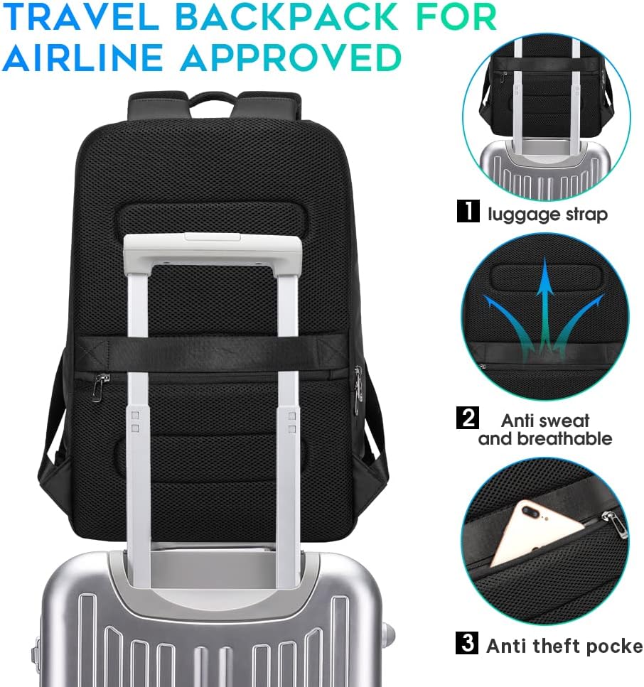 BANGE Business Commute Backpack Waterproof fit 15.6 Inch Commute backpack,Travel Durable Backpack