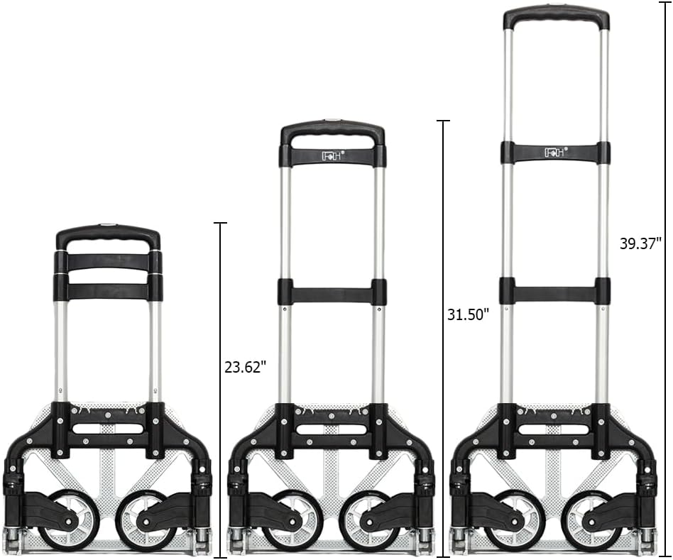 Portable Push Cart & Luggage Dolly Cart,Luggage Trolley Cart,Aluminum Portable Folding Hand Truck