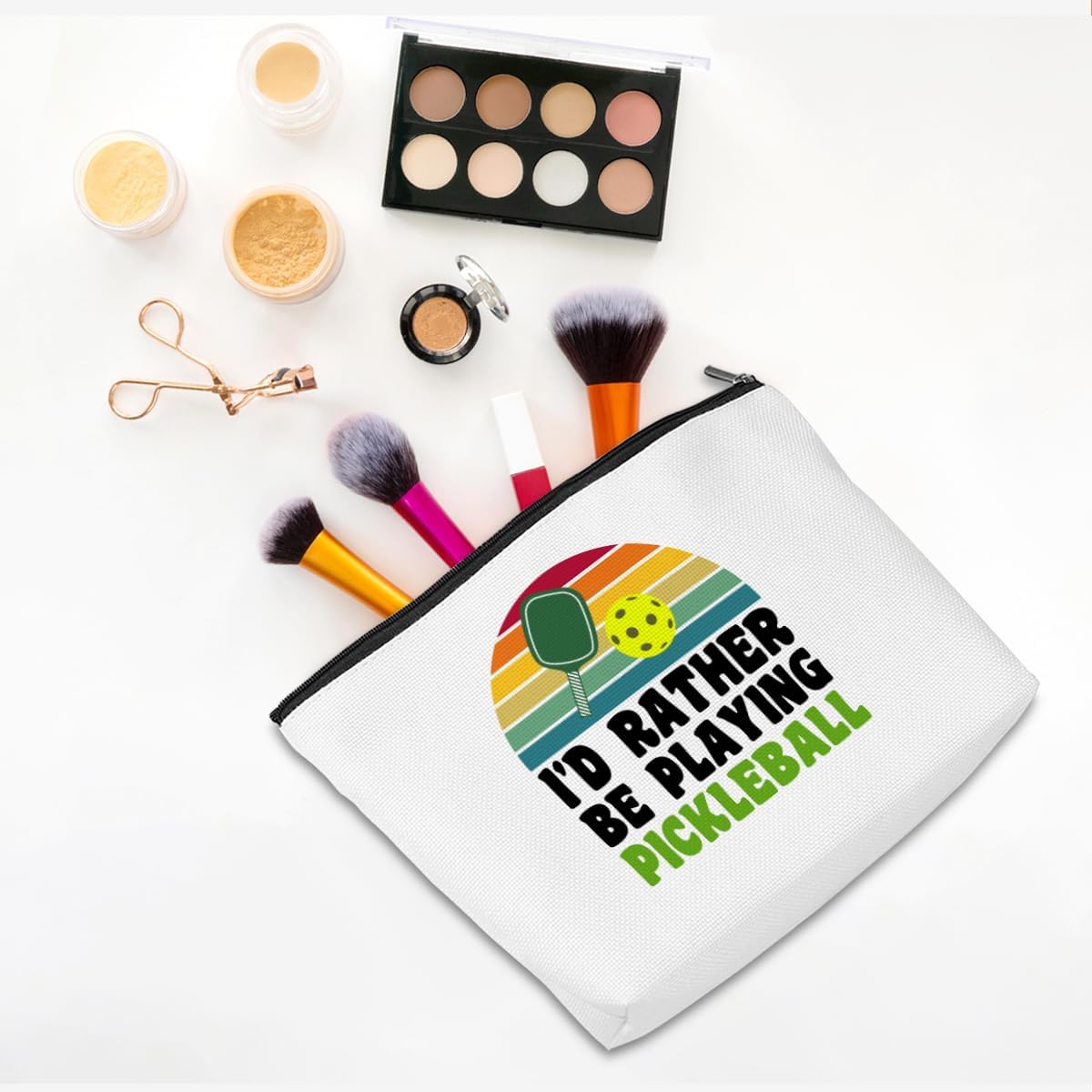 Pickleball Gifts Makeup Bag Pickleball Accessories Cosmetic Bag Pickleball Zipper Pouch Pickleball Lover Gifts for Girls Women Pickleball Fans Player Coach Coworker Christmas Birthday Gifts
