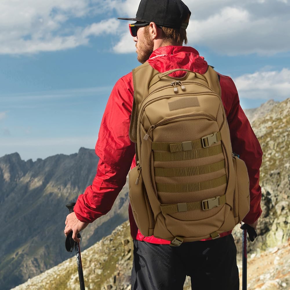 lyrlody Hiking Backpack,Camping Backpack, Hiking Daypack with Rain Cover with 2L Water Bladder