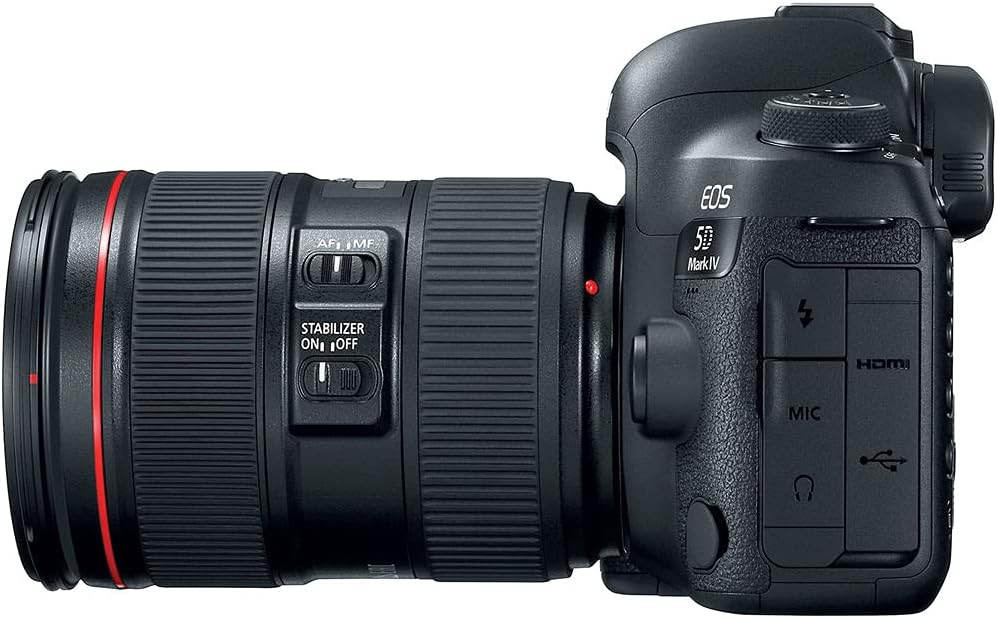 Canon EOS 5D Mark IV DSLR Camera with EF 24-105mm f/4L is II USM Lens | Full-Frame 30.4MP, 4K Video, Dual Pixel CMOS AF | Professional Photography Kit (1483C010) + LP-E6P + Shoulder Bag + 64GB Card