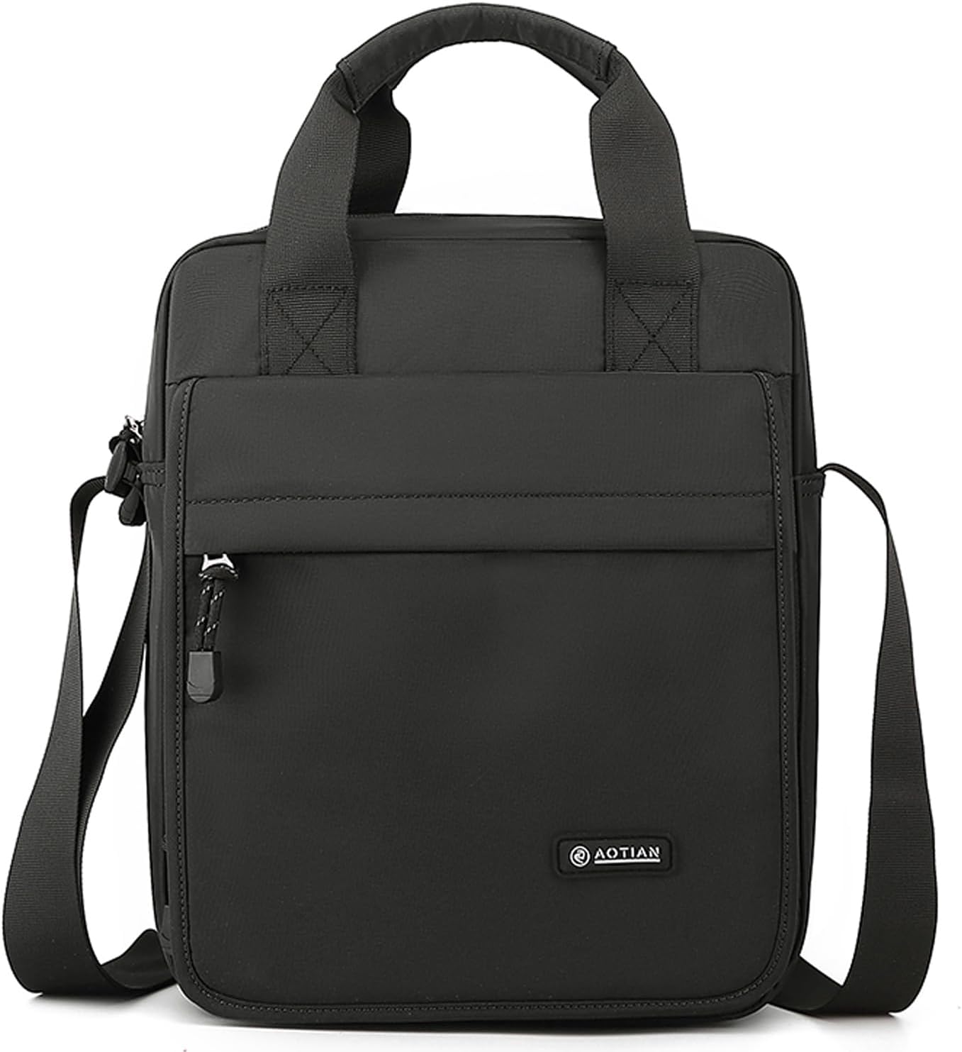 Men's Messenger Bag Shoulder Bag Nylon Business Waterproof Casual Black, Crossbody Bag Lightweight B5 for Work Travel Outdoor