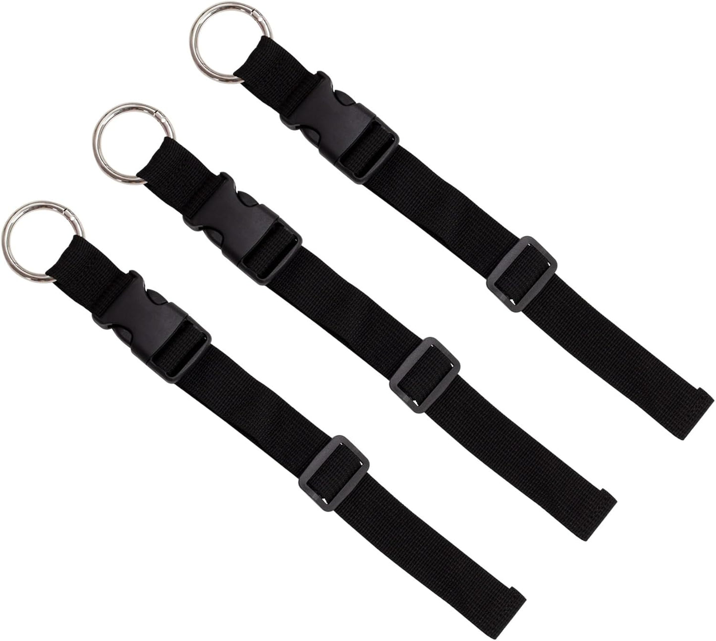 ZANQANO 3PCS Add a Bag Luggage Straps Jacket Gripper Heavy Duty Baggage Suitcase Belts Travel Accessories Adjustable, Black