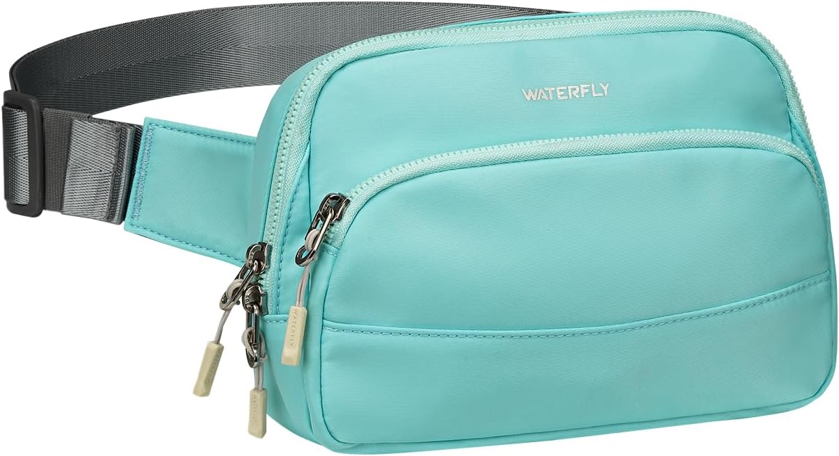 WATERFLY Waist Packs Fanny Pack: 2L Fashion Crossbody Bum Bags for Women Men Casual Waist Bag for Walking Hiking Everywhere