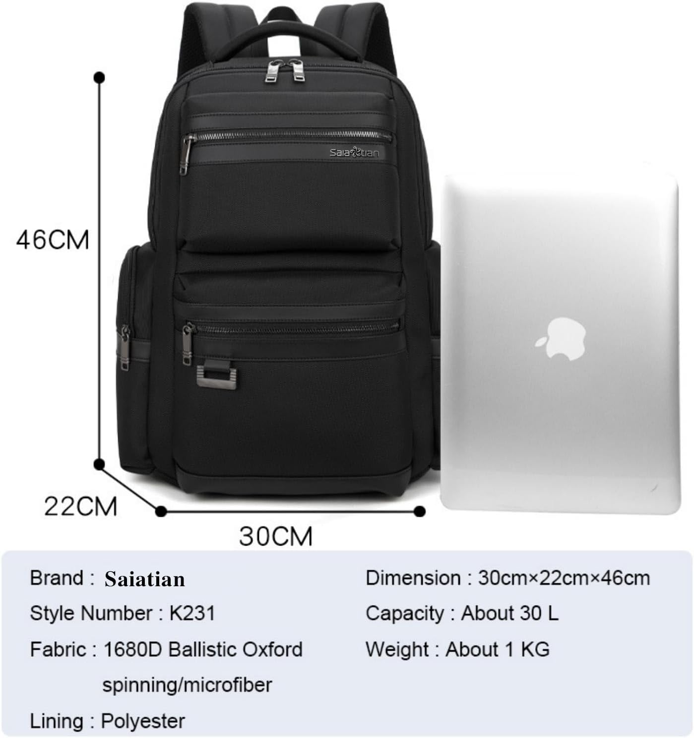 Laptop Backpack for Men,Laptop Backpack Casual Business Bag Large Capacity Business Travel Multifunctional Computer Bag ，work bookback for men,carry on backpack,Clean with one wipe.