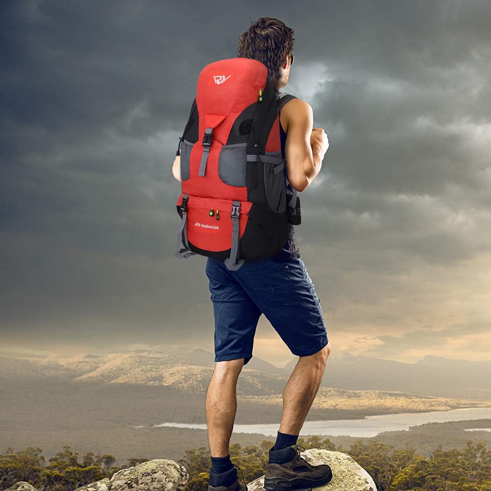 50L Hiking Backpack, Waterproof Lightweight Daypack for Outdoor Camping Travel