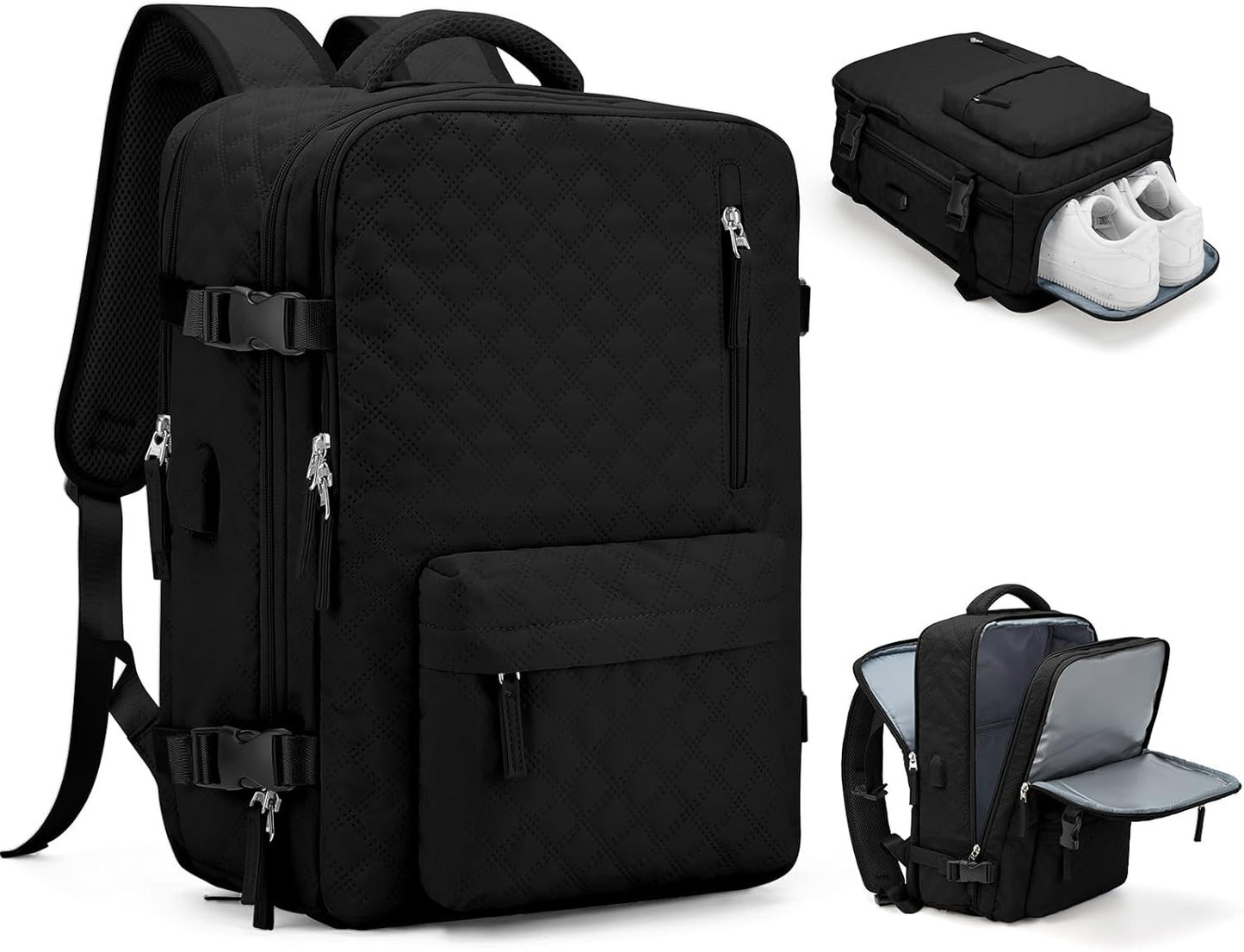 WONHOX Large Travel Backpack Carry on Flight Approved Laptop Work Business Backpack for Women Men Mochila de Viaje