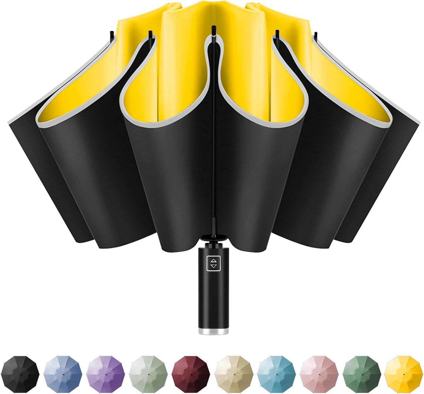 Yoobure Windproof Travel Umbrella - Automatic Umbrellas for Rain, Compact Folding Umbrella with UV Protection, Lightweight Portable Design for Backpack/Walking/Car, Sun & Storm Ready