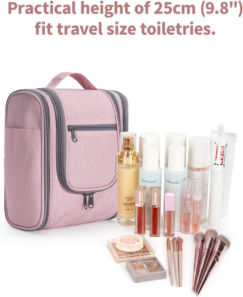 Narwey Small Hanging Toiletry Bag Women Travel Makeup Bag Organizer Toiletries Bag for Travel Size
