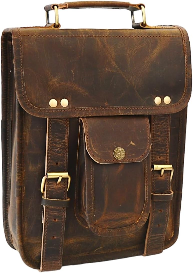 URBAN DEZIRE Men's Genuine Leather Small Briefcase Messenger Satchel Ipad Tab Tablet Bag 11