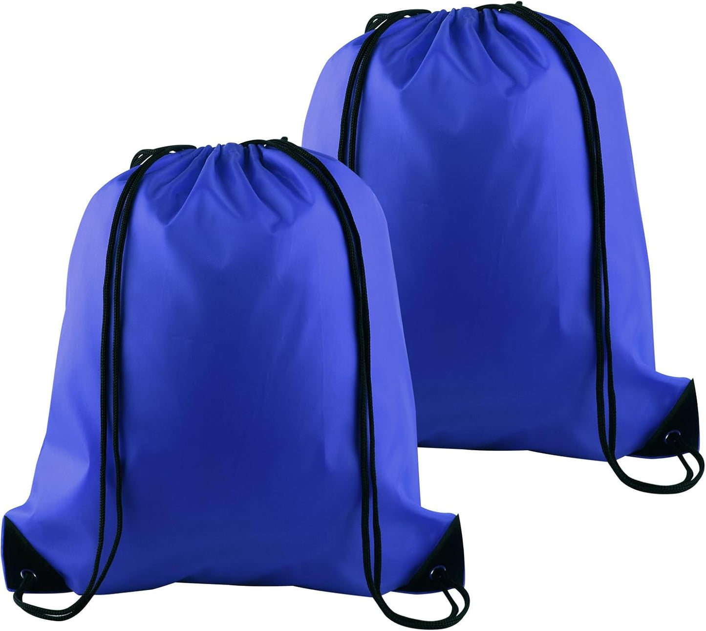 PLULON 2Pcs Drawstring Bags Bulk Blue Drawstring Backpack String Backpack Cinch Sack Sport Gym Backpack Bags for Yoga Traveling Outdoor Sports