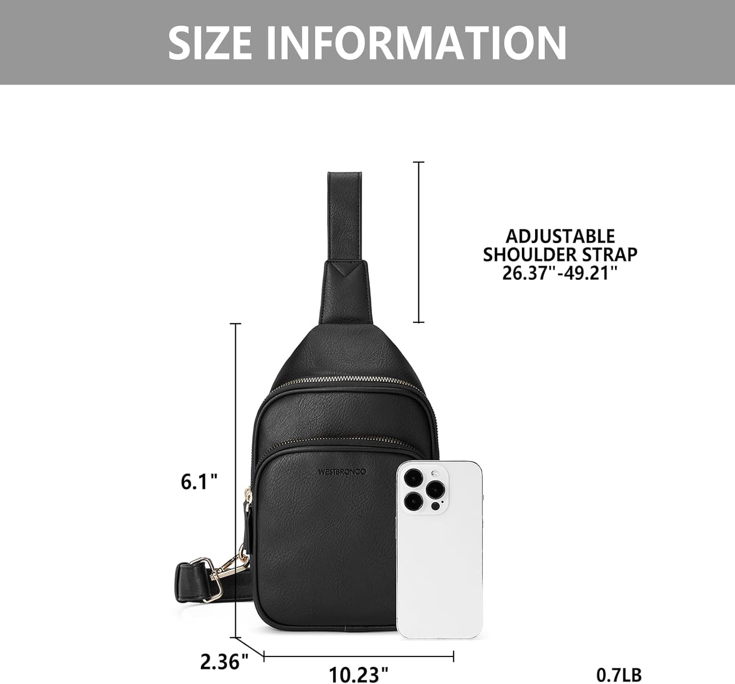 WESTBRONCO Small Sling Bag for Women Nylon Crossbody Sling Backpck Lightweight for Travel Casual Daily