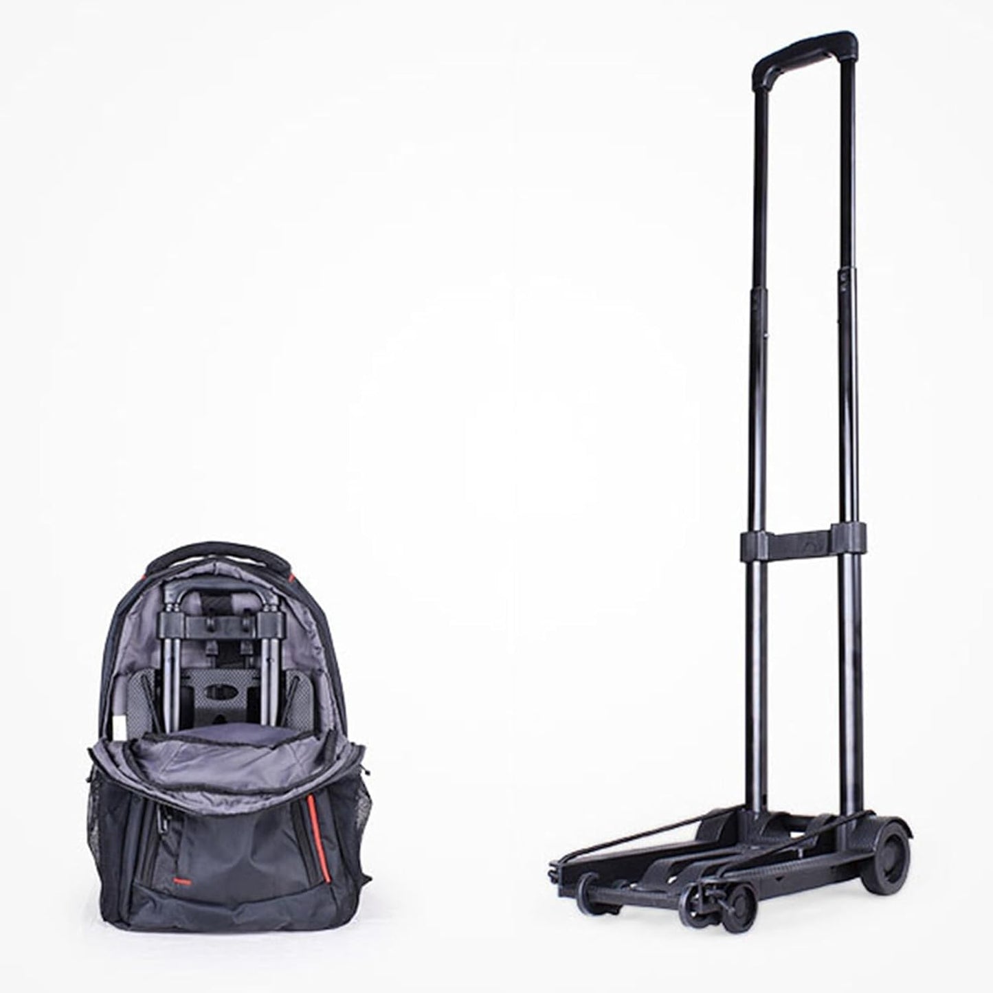 LiebeWH Small Folding Hand Truck with 2 Wheels Dolly Luggage Trolley Cart Portable Compact for Carrying Travel Shopping Airport
