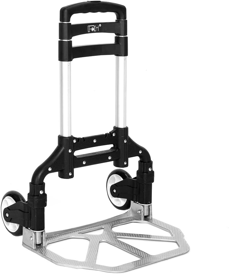 Portable Push Cart & Luggage Dolly Cart,Luggage Trolley Cart,Aluminum Portable Folding Hand Truck