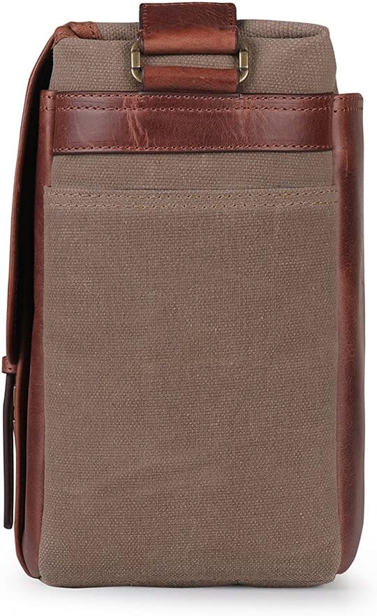 MegaGear Italian Leather Messenger Bag, Lightweight Unisex Business Briefcase Satchel Portfolio, Multi Compartment