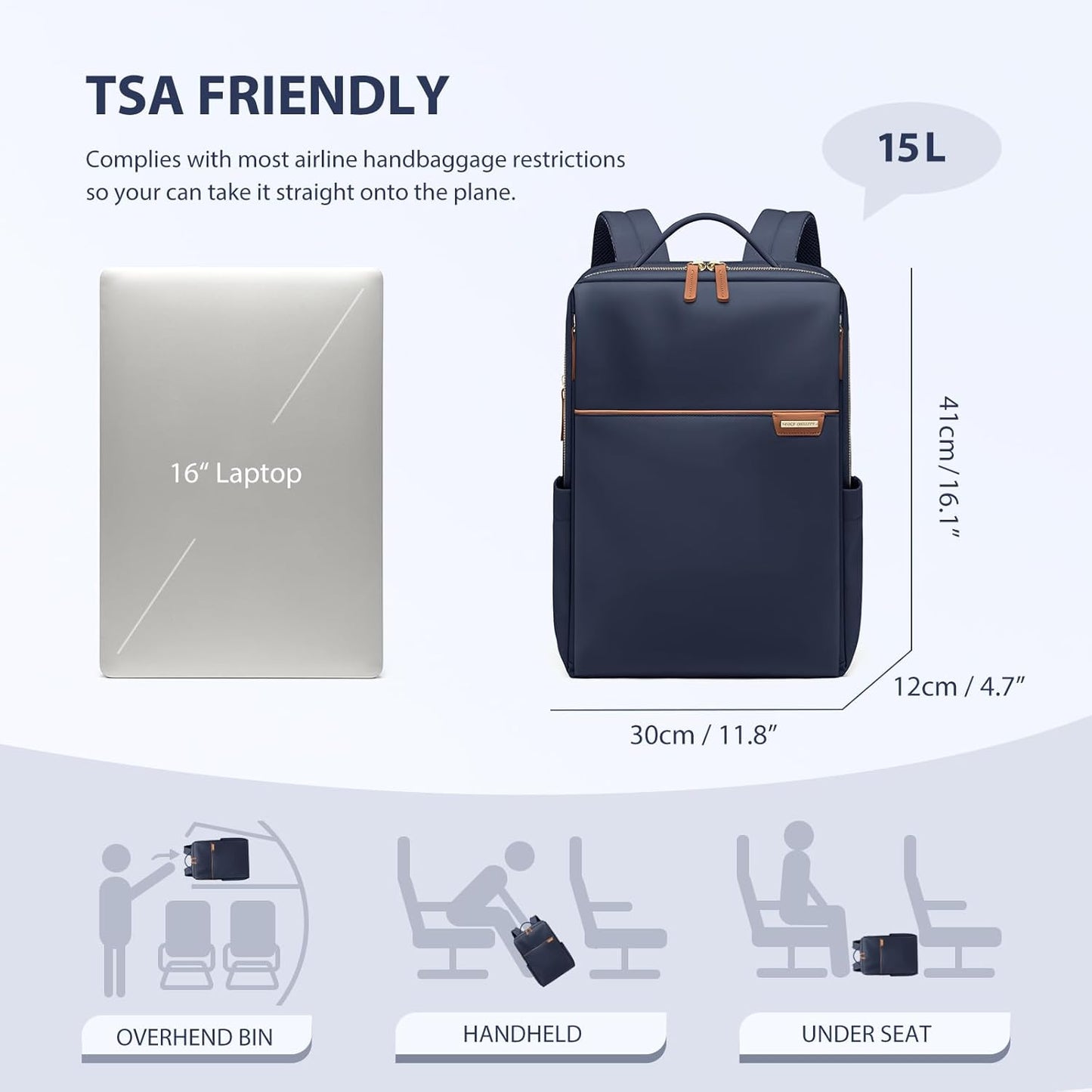 Laptop Backpack for Women, Work Business Traval Computer Backpacks with Laptop Compartment
