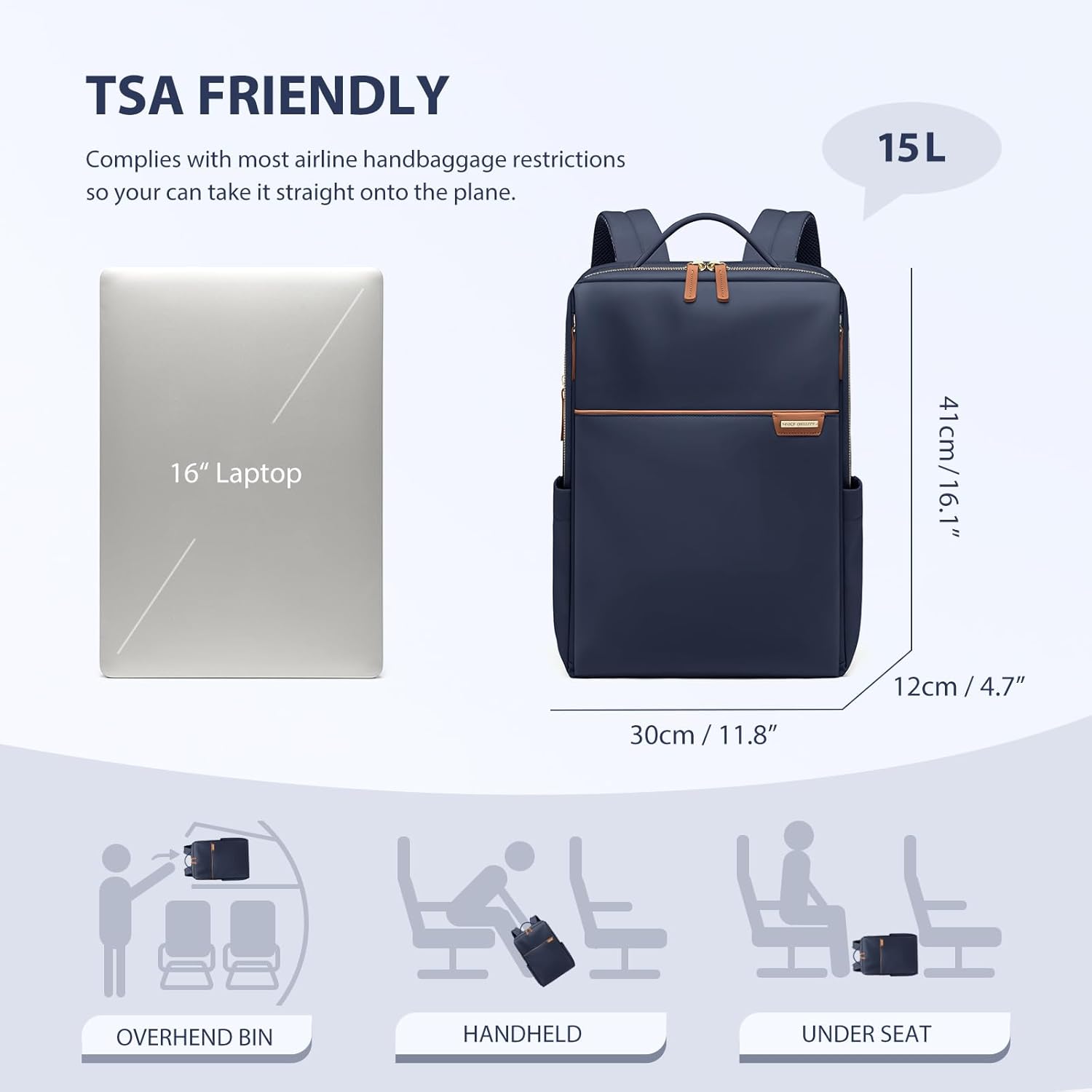 Laptop Backpack for Women, Work Business Traval Computer Backpacks with Laptop Compartment
