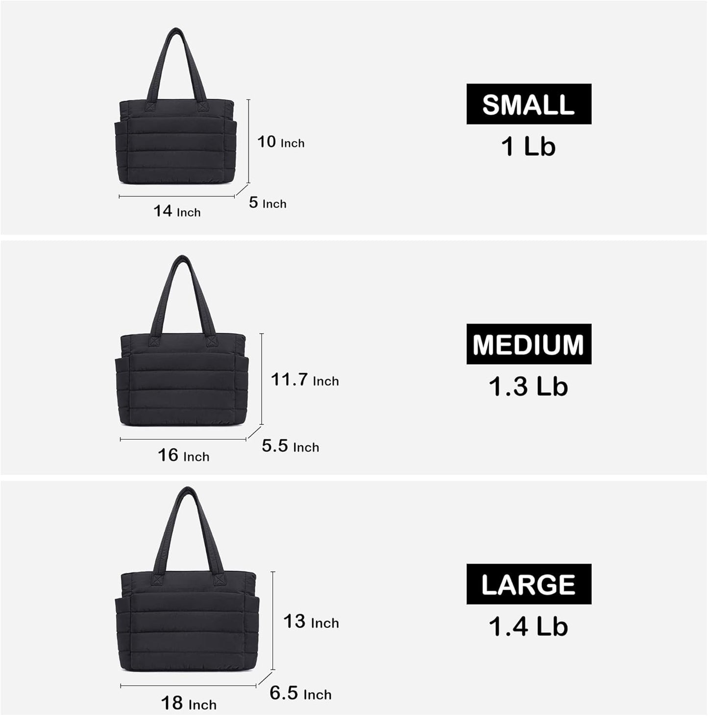 AOCINA Puffy Tote Bag for Women Quilted Work Bag Nurse Bags Women's Handbags for Travel