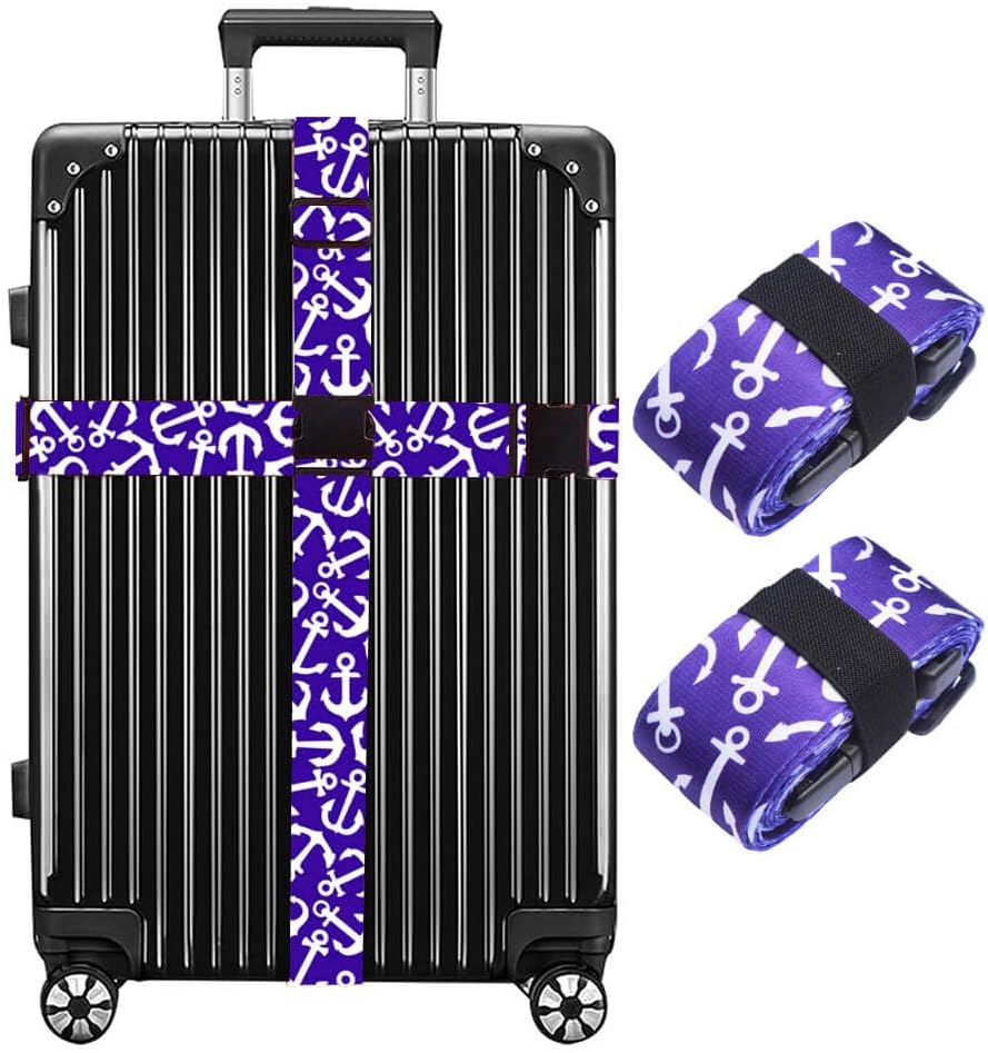 Luggage Straps for Suitcases TSA Approved Easy Pack Organized Suitcase Strap, Luggage Strap, Luggage Belt Strap, Bag Straps for Luggage. Buckle Straps Travel Accessories (Anchor)