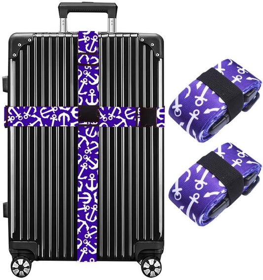 Luggage Straps for Suitcases TSA Approved Easy Pack Organized Suitcase Strap, Luggage Strap, Luggage Belt Strap, Bag Straps for Luggage. Buckle Straps Travel Accessories (Anchor)