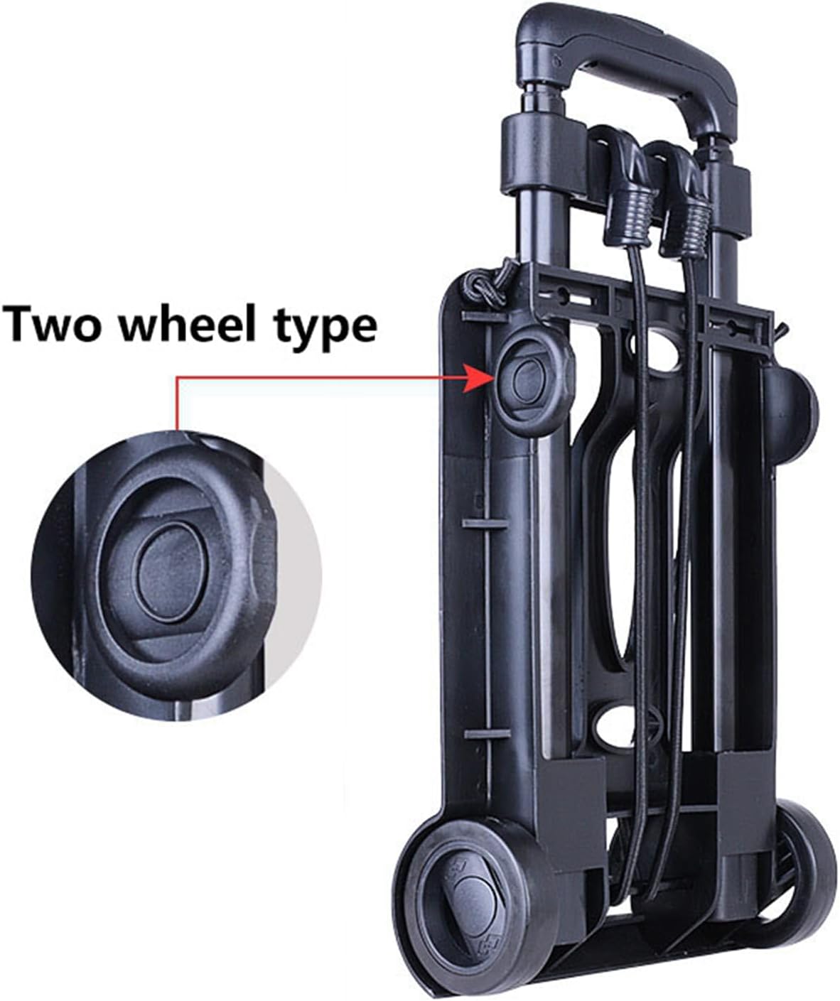 Small Folding Luggage Cart 110lbs Load Folding Hand Truck with Wheels Folding Dolly for Carrying Travel Shopping Airport