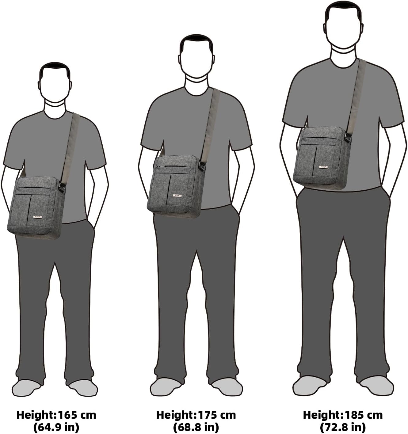 KL928 Men's Messenger Bag - Crossbody Shoulder Bags Travel Bag Man Purse Casual Sling Pack for Work