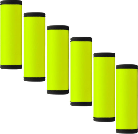 Luggage Handle Wrap 6 Pack-Neoprene Luggage Handle Wraps for Suitcase/Beach Bag/Backpacks Bright Suitcase Identifiers Travel Accessories for Airplane (Neon Yellow)