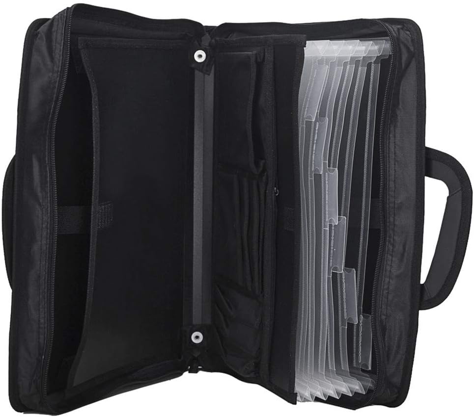 Business Document Bag Messenger Work Briefcase Waterproof Fabric Expanding File Folder Tote Travel Portfolio Document Holder