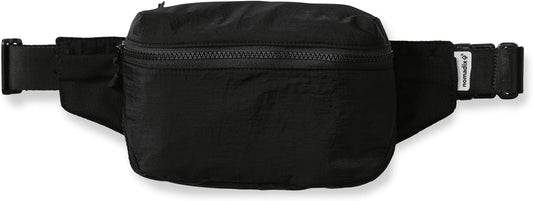 Nomadix Fanny Pack Raven Black – Lightweight, Water-Resistant Crossbody Bag for Hiking, Festivals, and Travel – Eco-Friendly Recycled Nylon with Key Clip, Dual Pockets, and Secure Storage